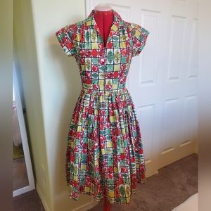 Bernie Dexter Fruit Salad Shirtwaist Dress Size Medium NWT
